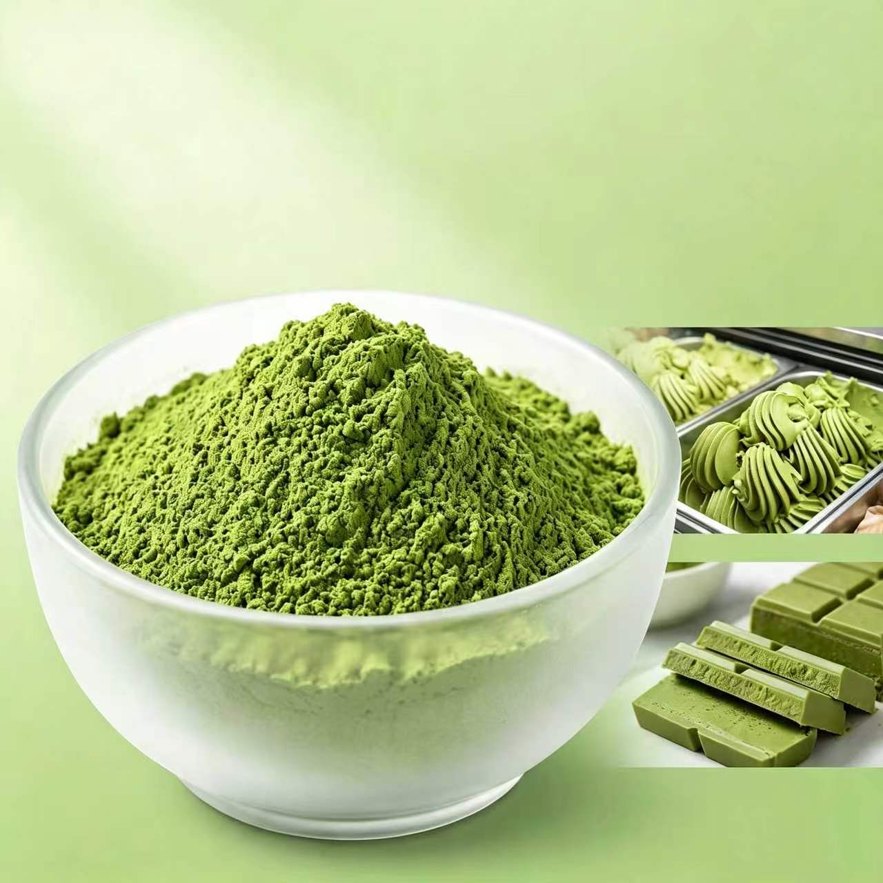 Matcha powder for ice cream, confectionery and food production