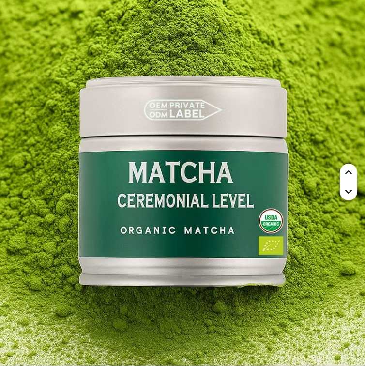 Private-label matcha packaging concept
