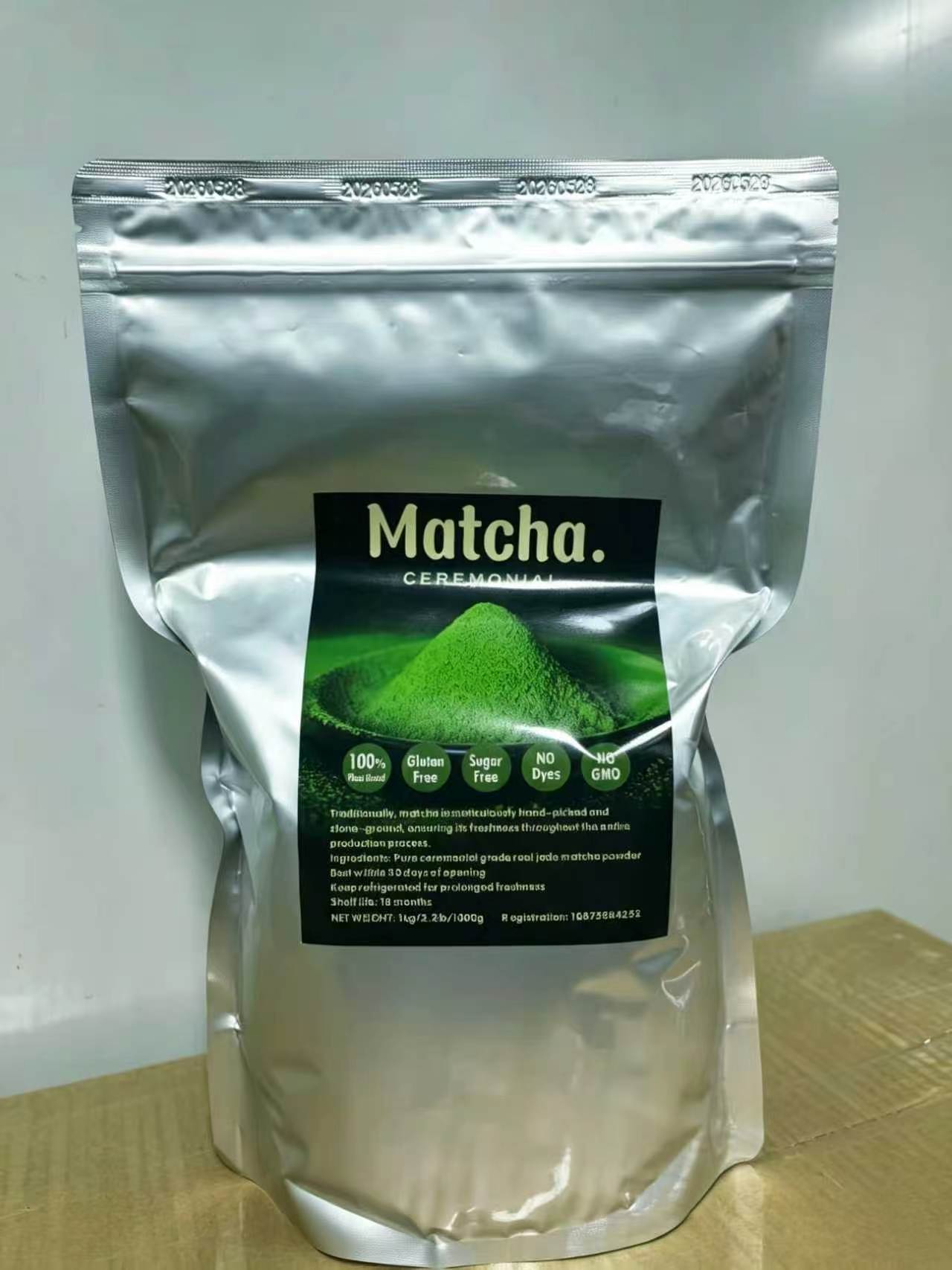 Sealed matcha package ready for delivery